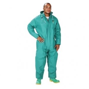 CHEMTEX LEVEL C COVERALL WITH HOOD, PVC-COATED SPLASH PROTECTION