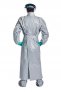 DUPONT TYCHEM 6000 GOWN WITH REAR CLOSURE KNITT DOUBLE CUFF SYSTEM MANDARIN COL GREY 25PCS/CTN