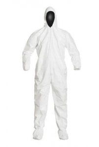DUPONT™ TYVEK® ISOCLEAN® IC105 COVERALL WITH ATTACHED HOOD AND SHOE COVER, 25PCS/CTN (PN-IC105SWHLG002500, D-CODE D14247931)