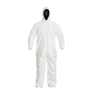 DUPONT TYVEK ISOCLEAN IC180 COVERALL WITH HOOD, OPTION 0S (HKG), WHITE (25PCS/CTN)