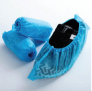DISPOSABLE PP NON-WOVEN SHOE COVER, BLUE, ANTI-SKID, 15X40CM
