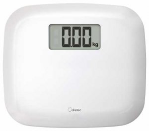 DRETEC BS-183 WT DIGITAL BATHROOM SCALE, WHITE (12PCS/CTN)
