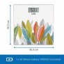 LAICA PS1076 ELECTRONIC PERSONAL SCALE ART DESIGN, WHITE (4PCS/CTN)