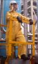 RESPIREX YELLOW NEOPRENE CHEMICAL PROTECTIVE BIB TROUSERS WITH VELCRO TABS
