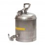EAGLE SAFETY FAUCET CANS 5 GAL, STAINLESS W/SS ECO FAUCET W/TEFLON GASKET