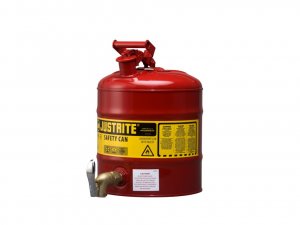 JUSTRITE 5G/19L LAB RED W/08902 FAUCET