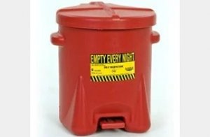 EAGLE 933FL 6 GALLON HANDS-FREE SELF-CLOSING OILY WASTE CAN - RED
