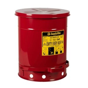 JUSTRITE 09308 38L HANDS-FREE OILY WASTE CAN WITH SOUNDGARD™