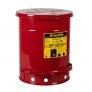 JUSTRITE 09308 38L HANDS-FREE OILY WASTE CAN WITH SOUNDGARD™