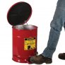 JUSTRITE 09308 38L HANDS-FREE OILY WASTE CAN WITH SOUNDGARD™