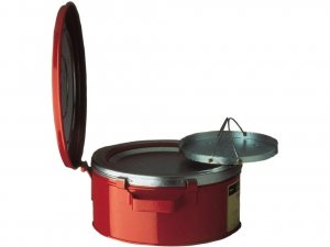 JUSTRITE 1 GAL BENCH CAN W/ BASKET