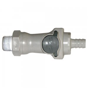 JUSTRITE 12011 POLYPROPYLENE DISCONNECT FITTING WITH EPDM SEALS