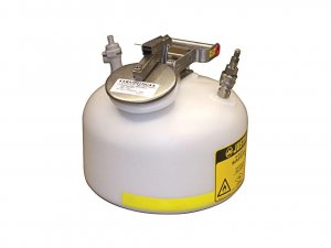 JUSTRITE 12165 8L HPLC IN-FLOW SAFETY CAN WITH QUICK-DISCONNECT FITTINGS