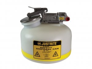 JUSTRITE 12751 2 GALLON POLY DISPOSAL SAFETY CAN WITH FLAME ARRESTER