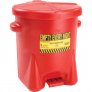 EAGLE 935FL 10 GALLON HDPE OILY WASTE CAN WITH HANDS-FREE SELF-CLOSING LID