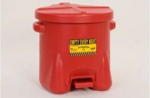 EAGLE 935FL 10 GALLON SELF-CLOSING PLASTIC OILY WASTE CAN