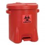 EAGLE 947BIO BIOHAZARD WASTE CAN WITH FOOT-OPERATED SELF-CLOSING LID