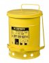 JUSTRITE 09101 23L STEEL OILY WASTE CAN WITH SELF-CLOSING COVER
