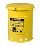 JUSTRITE 09111 6 GALLON OILY WASTE CAN WITH HEAT-DISPERSING BASE