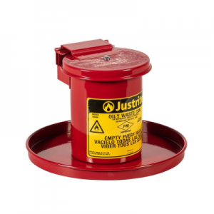 JUSTRITE 09400 BENCHTOP SOLVENT SAFETY CAN WITH SELF-CLOSING LID