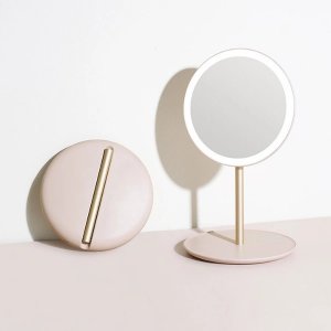 MUID TRAVEL MAKEUP MIRROR H-M-02 – FOLDABLE, PORTABLE WITH SUNLIGHT-LEVEL LIGHTING