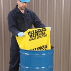 PIG BAG202 HAZARDOUS WASTE DISPOSAL BAGS WITH 3 MIL PUNCTURE RESISTANT POLYETHYLENE