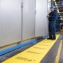 PIG MAT607 HIGH VISIBILITY ABSORBENT MAT ROLL WITH PRINTED SAFETY MESSAGE