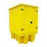 ROMOLD BB1HCS 1 IBC COVERED SPILL PALLET - STEEL COVER - PE PALLET 1100 LITER SUMP