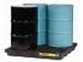 JUSTRITE 4 DRUM ECOPOLY BLEND ACCUMULATION CENTERS (RECYCLED CONTENT 100%), BLACK