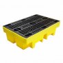 ROMOLD BUND PALLET, 2 X 205LTR DRUMS, 240LTR BUND, YELLOW