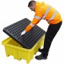 ROMOLD BUND PALLET, 2 X 205LTR DRUMS, 4WAY ENTRY, 230LTR BUND, YELLOW