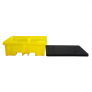 ROMOLD BUND PALLET, 4 X 205LTR DRUMS, 4WAY ENTRY, 250LTR BUND, YELLOW