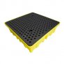 ROMOLD BUND PALLET, 4 X 205LTR DRUMS, 4WAY ENTRY, 250LTR BUND, YELLOW