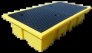 ROMOLD BUND PALLET SUITABLE FOR 2 X 1000LTR IBC, 1140LTR BUND, YELLOW