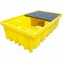ROMOLD BUND PALLET WITH 4 WAY ENTRY FOR 2 X 1000LTR IBC, 1150LTR BUND, YELLOW