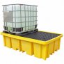 ROMOLD BUND PALLET WITH 4 WAY ENTRY FOR 2 X 1000LTR IBC, 1150LTR BUND, YELLOW