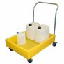 ROMOLD BUND TROLLEY SUITABLE FOR 4 X 25LTR CANS, 100LTR BUND, YELLOW