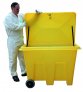 ROMOLD POLY STORAGE BIN ON WHEELS, LOOSE LID, 350LTR CAPACITY