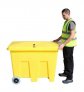 ROMOLD POLY STORAGE BIN ON WHEELS, LOOSE LID, 350LTR CAPACITY