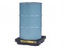 JUSTRITE 1 DRUM ECOPOLY BLEND ACCUMULATION CENTERS (RECYCLED CONTENT 100%), BLACK
