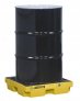 JUSTRITE 1 DRUM ECOPOLY BLEND ACCUMULATION CENTERS (RECYCLED CONTENT), YELLOW