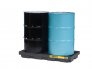 JUSTRITE 2 DRUM ECOPOLY BLEND ACCUMULATION CENTERS (RECYCLED CONTENT 100%), BLACK