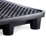 PIG 4 DRUM POLY SPILL PALLET WITH DRAIN PLUG ( BLACK )
