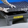 PIG 4 DRUM POLY SPILL PALLET WITH DRAIN PLUG ( BLACK )