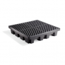 PIG 4 DRUMS POLY SPILL CONTAINMENT PALLET WITH DRAIN