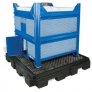 PIG PALLET SPILL H/D CONTAINMENT BLACK - WITH DRAIN