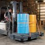 PIG POLY CONTAINMENT PALLET BLACK WITH DRAIN, 2 DRUM, HEAVY-DUTY