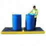 ROMOLD BUND FLOOR, 4 X 205LTR DRUMS IN LINE, 300LTR BUND