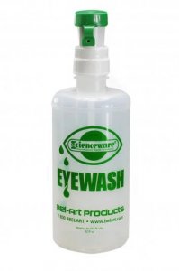 EYEWASH BOTTLE 32OZ EMPTY, EYECAP W/AIR VENT VALVE