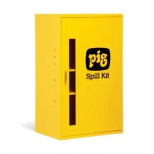 PIG CAB201 SPILL KIT WALL-MOUNT CABINET WITH SEE-THROUGH PANEL
